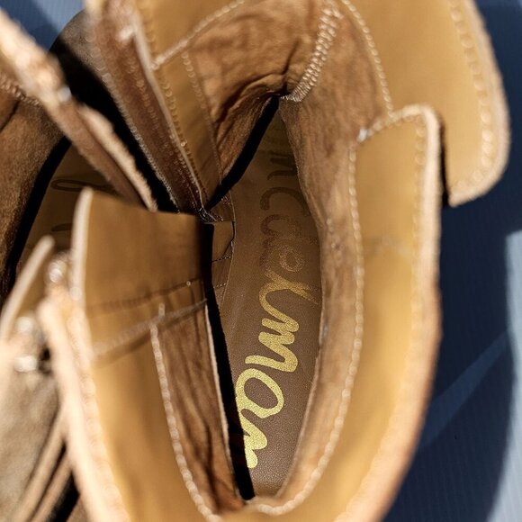 NEW Sam Edelman Nolynn Ankle Boot Womens 8.5 Brown Suede Buckle Fall Classic - Picture 11 of 14